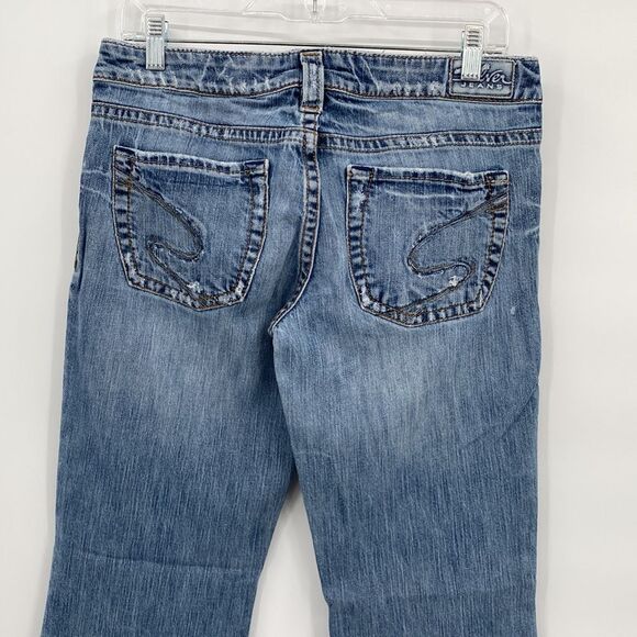 Silver Jeans Womens Stretch Mid Rise Bootcut Aiko Denim Jeans Blue Size 30x29 32 - Picture 5 of 12